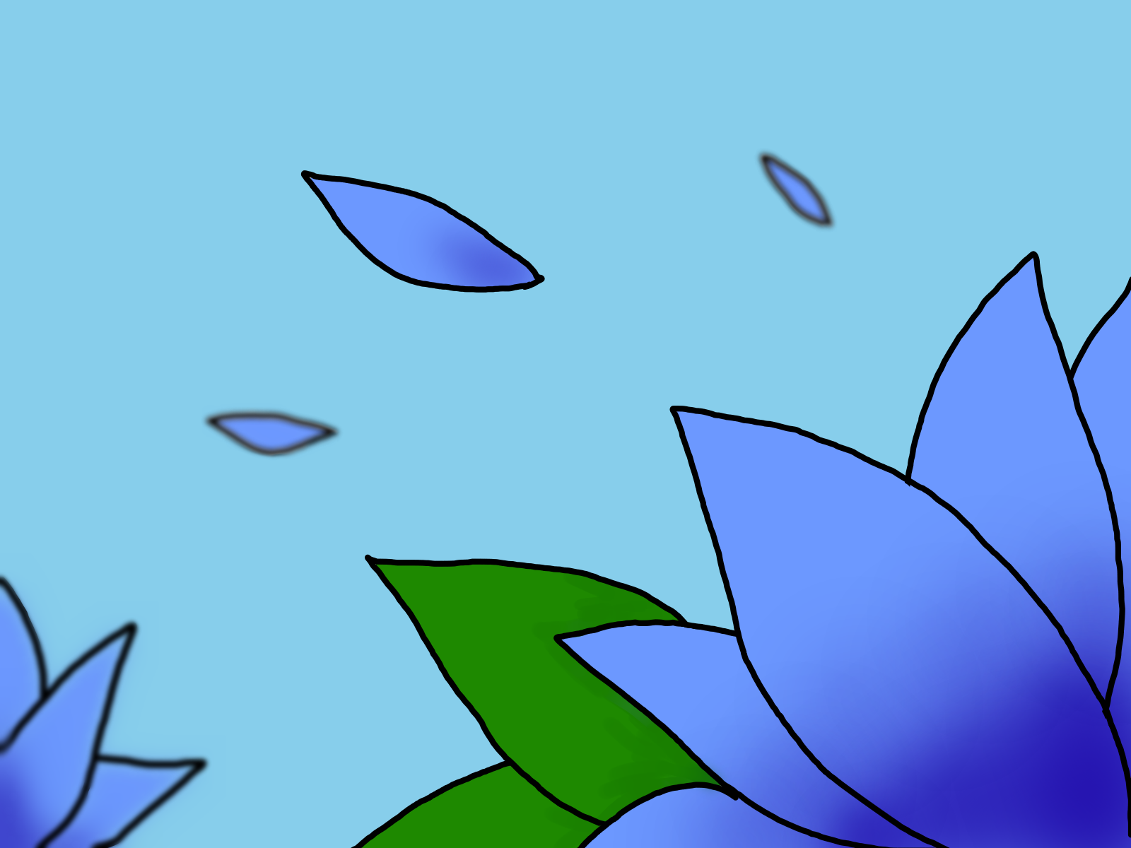 A picture of some blue flowers.